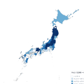 日本地図コロプレス