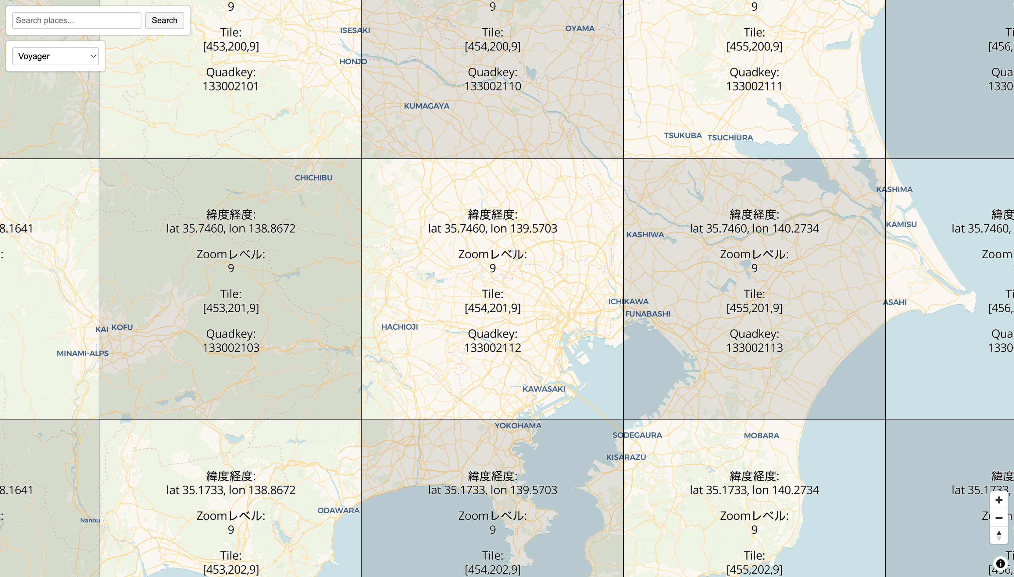 地図タイル・ブラウザー